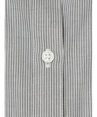 Green Parks イージーケアスタンドフリルシャツチュニック Stripe Black