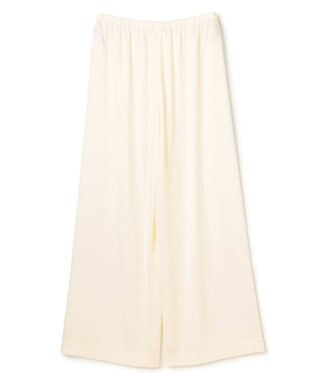 BEIGE， 【洗える】LLOYD / ハンマーサテンイージーワイドパンツ Ecru