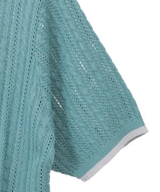 CRAFT STANDARD BOUTIQUE 別注/BHPC 刺繍ケーブル編みニット Green