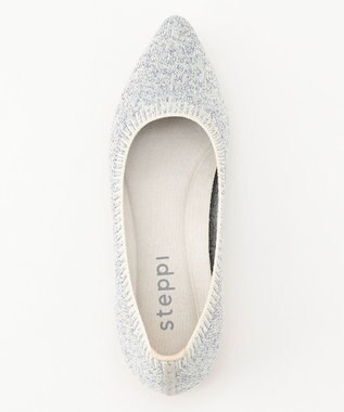 steppi 【洗える/撥水】ミックス調 ポインテッド パンプス ブルー ミックス