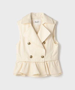 GRACE CONTINENTAL ペプラムトレンチベスト キナリ