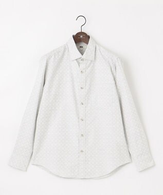 JOSEPH ABBOUD 【キングサイズ・柔らか】ファインパターンプリント シャツ アイボリー系5