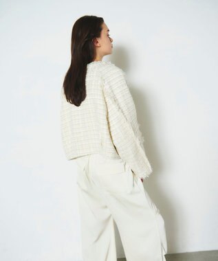 GRACE CONTINENTAL フリンジドルマンジャケット キナリ