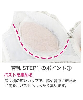 BRADELIS New York 【BRADELIS New York / 育乳補整ブラ・STEP1 集める】ウェンディステップ1ブラ24A2 ブラデリス ブラジャー 補正 ホワイト