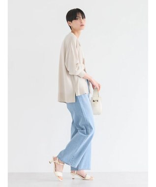 AMERICAN HOLIC ＵＶカットＶネックニットカーディガン Gray Beige