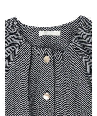 Green Parks ・ｆｕｒｒｙ　ｒａｔｅ　ヘリンボーンタックジャケット Black