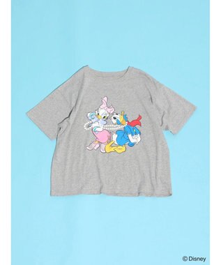 Green Parks ドナルドダック９０ｔｈ／アクセ風プリントＴＥＥII Gray Mixture