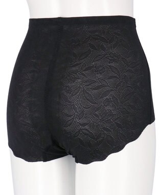 Wing 補整ショーツ ほどよいおなか押さえ まるみのあるヒップライン ここちよいフィット感 【Pパンツ レースシェイプショーツ】 はきこみ丈ふかめ KJ4250 ウイング／ワコール ブラック