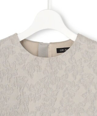 23区 【APPLAUDIR】フラワージャカード ドレス ライトグレー系