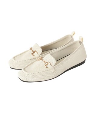 Green Parks 洗えるニットローファー Ivory