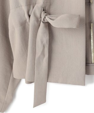 BEIGE， PORDIC / ドロスト付きノーカラージャケット Taupe