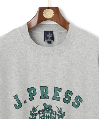 J.PRESS MEN 【J.PRESS ORIGINALS】【UNISEX】Cotton Jersey CRST Logo T-shirt ライトグレー系