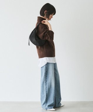 russet ナイロンラウンドショルダーバッグ (CE-1327-WEB) Black2