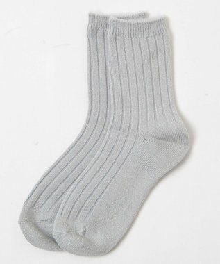 WEGO 【あったか】ぽかぽか裏起毛リブソックス サックス