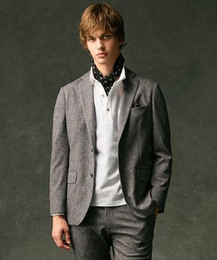 JOSEPH ABBOUD 【キングサイズ・オーガニックコットン/サスティナブル】 JOE COTTON サッカーポロシャツ ホワイト系