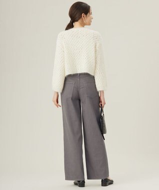 自由区 【洗える】ウスカルデニム ワイドパンツ [新色]スレート