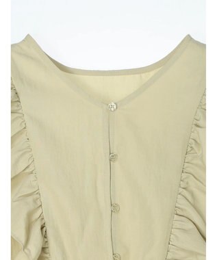 Green Parks ・ＳＵＧＡＲ　ＳＰＯＯＮ　２ｗａｙペプラムブラウス Lime Green