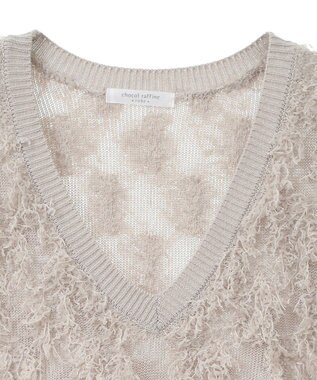 Green Parks フリンジニットベスト Light Gray