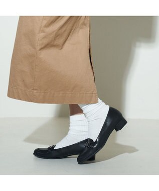 ing <ing>【WEB限定】【レイン対応】ヒールアップビットローファー ブラック