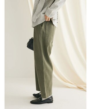 CRAFT STANDARD BOUTIQUE ピグメントツイル　Ｗタックリラックスパンツ Khaki