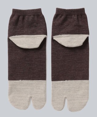 WHITE MAILS 【UNISEX】PAPER COLOR BLOCK TABI ANKLE ソックス カーキ