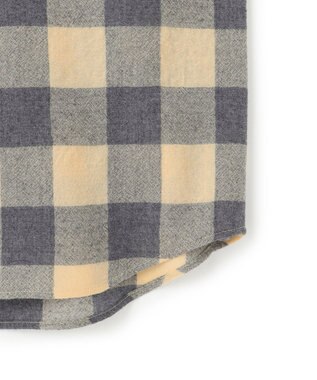 BEIGE， HOBBS / ウールチェックカシュクールブラウス L.Mustard ×Md Gray