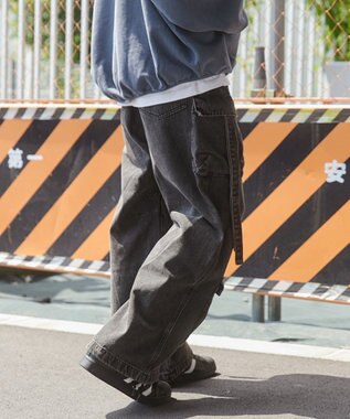 WEGO マルチポケットデニムパンツ デニムブラック