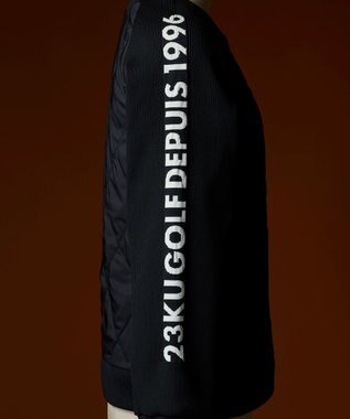 23区GOLF 【WOMEN】中綿キルトプルオーバー 着脱楽ちん 便利なポケット付 1枚で決まる ブラック系