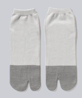 WHITE MAILS 【UNISEX】PAPER COLOR BLOCK TABI ANKLE ソックス ライトグレー