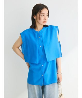 Green Parks レイヤードノースリーブブラウス