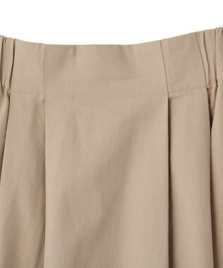 Green Parks 綿混やわらかタッチタックスカート Beige