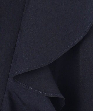 Feroux 【洗える】プリーツ ワンピース ネイビー系（無地）