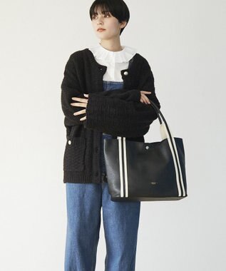 TOPKAPI 【TREASURE TOPKAPI】ソフトシュリンク テープコンビ A4 トート バッグ ブラック