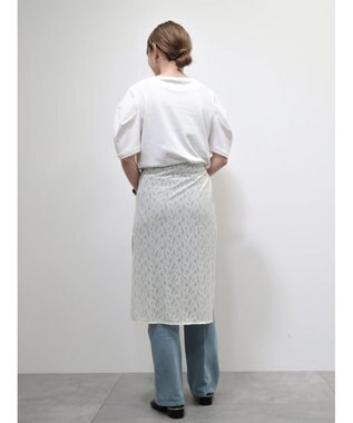 AMERICAN HOLIC 接触冷感タックスリーブ５分袖カットプルオーバー Off White