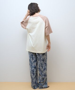 AMERICAN HOLIC DISCUS ベースボールTシャツ Beige