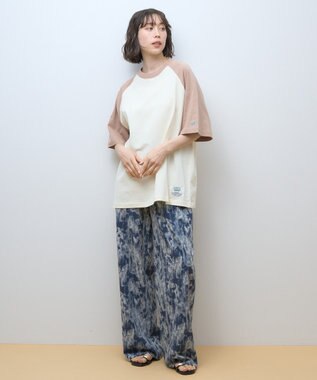 AMERICAN HOLIC DISCUS ベースボールTシャツ Beige