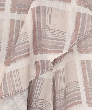 Feroux 【洗える】プリーツ ワンピース ダークブラウン系（チェック柄）