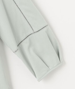 J.PRESS LADIES 【洗える】プレーティングジャージー フロントタック カットソー ミント系