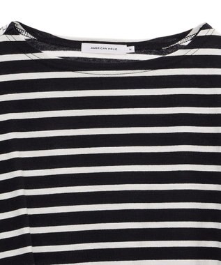 AMERICAN HOLIC バスクボーダー半袖プルオーバー Black