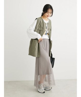 Green Parks ・ＳＵＧＡＲ　ＳＰＯＯＮ　ノーカラーミリタリーベスト Khaki