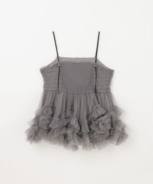 GRACE CONTINENTAL チュールフリルキャミソール グレー