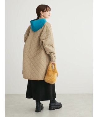 Green Parks キルティングミドル丈コート Beige