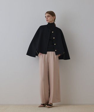 GRACE CONTINENTAL リバーケープジャケット ブラック