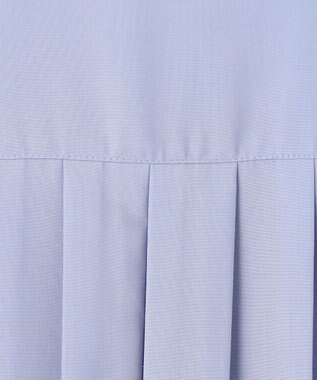 J.PRESS LADIES 【洗える】スパンローン バックプリーツ ブラウス ブルー系