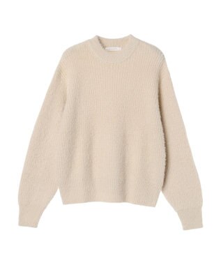 Green Parks フェザーモックネックニットプルオーバー Ecru