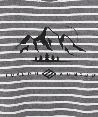 JOSEPH ABBOUD MOUNTAIN 【UNISEX】ギザンティ天竺ボーダー Tシャツ グレー系2