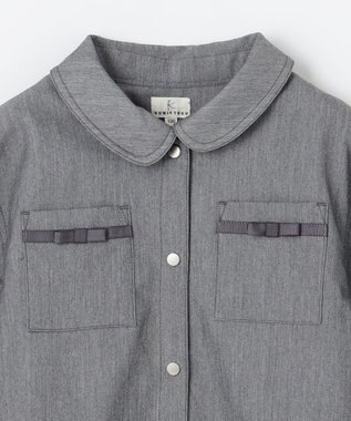 組曲 KIDS 【110-140㎝】リボンポケット ジャケット グレー