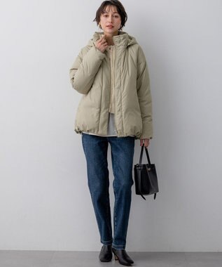 23区 S 【WEB&一部店舗限定】ステッチレス フーデット ダウン ライトセージグリーン系