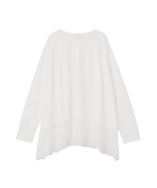 Green Parks 裾イレヘムレースドッキングプルオーバー Off White