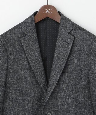 JOSEPH ABBOUD 【キングサイズ・ストレッチ】フランネルジャージ ジャケット ブラック系